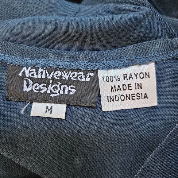 NATIVEWEAR DESIGNS Women's Long Duster Vest Medium Artsy Hippie Boho Ethnic - Picture 7 of 7